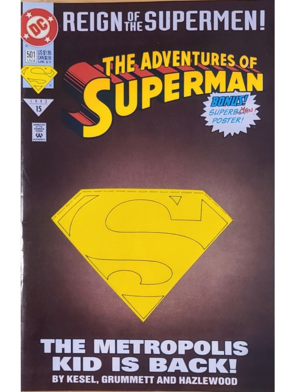The Adventures of Superman #501 Volume 1 Comic Book 1993 Collectors Edition